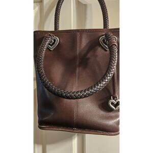 Brighton Brown Leather Bucket Bag - EUC